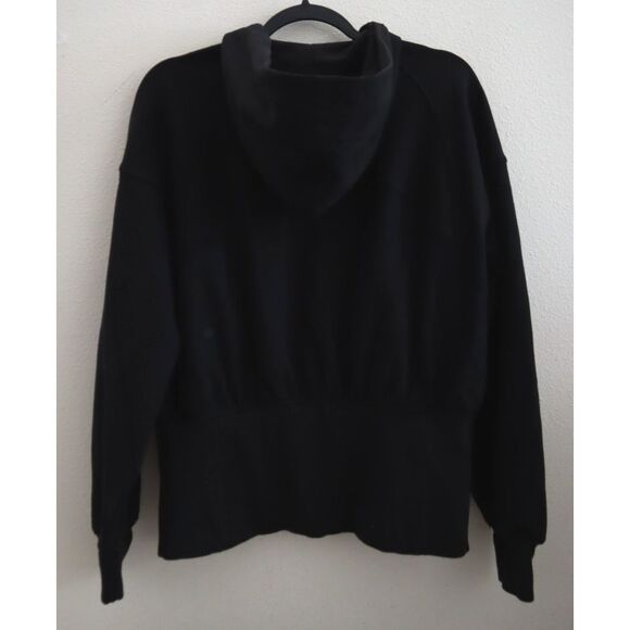 Lululemon W3ECTS Women's Sz 8 Black Hugged-Waist Cotton Zip Hoodie - Picture 2 of 16
